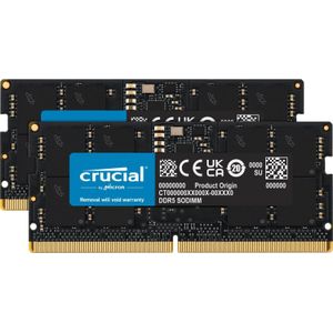 Crucial CT2K24G56C46S5 Werkgeheugenset voor laptop Retail DDR5 48 GB 2 x 24 GB On-die ECC 5600 MHz 262-pins SO-DIMM CL46 CT2K24G56C46S5