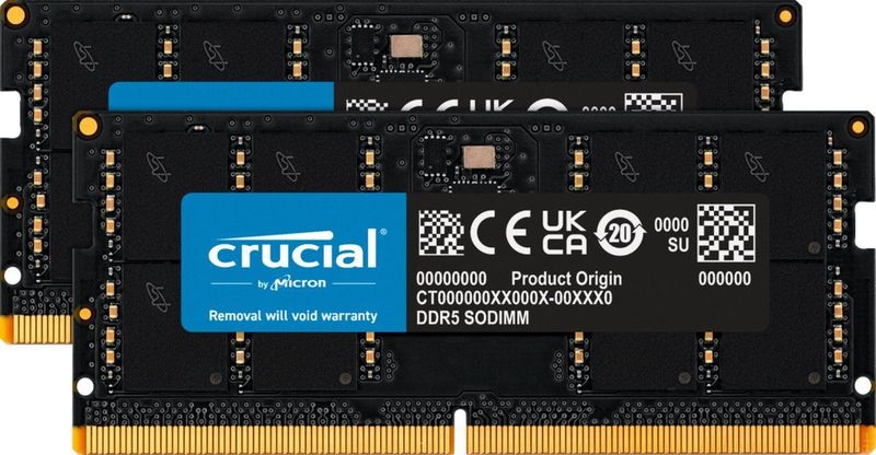 Crucial - CT2K48G56C46S5 - Laptopgeheugen - DDR5 - 96GB - SODIMM - 5600MHz