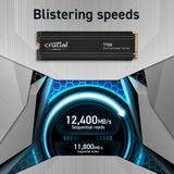 Crucial T700 2TB - PCIe 5.0 NVMe SSD zonder Heatsink