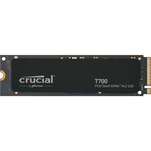 Crucial CT2000T700SSD3 T700 2TB Gen5 NVMe M.2 SSD Tot 12.400 MB/s Directe opslag ingeschakeld CT2000T700SSD3 Gaming Fotografie Videobewerking & Ontwerp Interne Solid State Drive Zwart