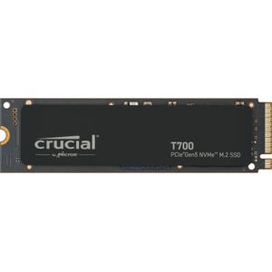 Crucial T700 SSD 4TB PCIe Gen5 NVMe M.2 SSD interne gaming, tot 12.400 MB/s, Microsoft DirectStorage, PCIe 4.0 achterwaartse compatibiliteit, SSD-harde schijf - CT4000T700SSD3