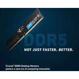 Crucial - DDR5-5600 - RAM - Zwart - 16GB UDIMM CL46, 5600 MHz, 288-pins