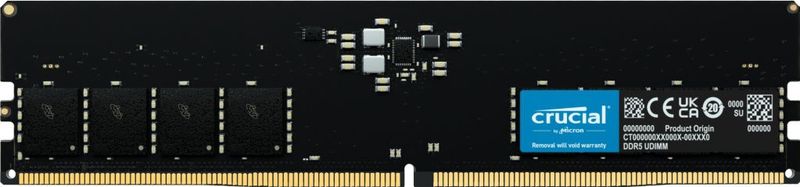 Crucial CP16G56C46U5 Werkgeheugenmodule voor PC Retail DDR5 16 GB 1 x 16 GB On-die ECC 5600 MHz 288-pins DIMM CL46 CP16G56C46U5