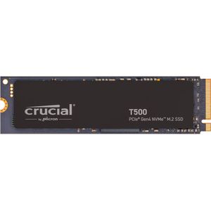 Crucial T500 1TB PCIe Gen4 NVMe M.2 Interne Gaming SSD (Solid State Drive), Tot 7300MB/s, Compatibel met Laptop en Desktop, Microsoft DirectStorage - CT1000T500SSD8
