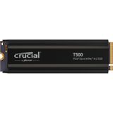 Crucial T500 SSD 1TB PCIe Gen4 NVMe M.2 PS5 interne Gaming SSD met koellichaam, tot 7300 MB/s, compatibel met PlayStation 5, laptop en desktop, SSD harde schijf - CT1000T500SSD5
