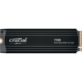 Crucial T705 SSD 2TB PCIe Gen5 NVMe M.2 interne Gaming SSD met koellichaam (nieuw 2024), tot 14.500MB/s, Microsoft DirectStorage, achterwaartse compatibiliteit met PCIe 3.0 en 4.0 - CT2000T705SSD5