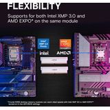 Crucial Pro DDR5 RAM 32GB Kit (2x16GB) 6000MHz CL36, Overclocking Gaming, Intel XMP 3.0 / AMD Expo, PC Computer Arbeitsspeicher 32GB DDR5, Weiß - CP2K16G60C36U5W
