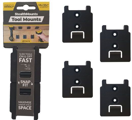 StealthMounts - TM-DW18-BLK-4 - Machinehouder - Zwart - 4-pack