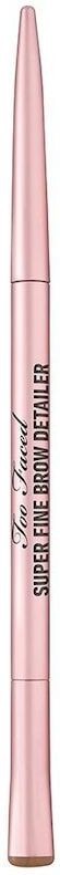 Too Faced Super Fine Brow Detailer Eyebrow Pencil Langaanhoudende Wenbrauw Potlood Tint Soft Brown 0,08 g