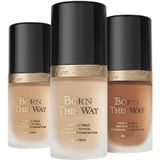 Too Faced Born This Way Flawless Coverage Natural Finish Foundation Dekkende Make-up voor Natuurlijke Uitstraling Tint Warm Beige 30 ml
