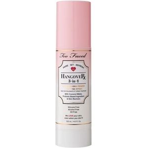 Too Faced Hangover 3-in-1 Replenishing Primer & Setting Spray primer en fixing spray in één met verfrissend effect 120 ml