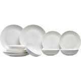 Gordon Ramsay - Maze White Collection - Steengoed Set van 12 - Dinerborden en Mueslikommen