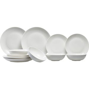 Gordon Ramsay - Maze White Collection - Steengoed Set van 12 - Dinerborden en Mueslikommen