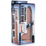 Vibrerende & Stotende XL Dildo Met Zuignap En Ballen - Beige