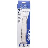 7 Inch C-Thru Dong without Balls - Clear