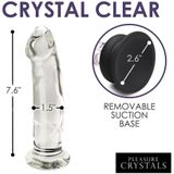 Pleasure Crystals Glazen Dildo Siliconen Voet - 19.3 cm