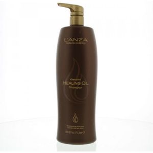L'ANZA Keratin Healing Oil - Glanzende Shampoo - Voor Beschadigd Haar - Verzorgen, Glans, Kracht, Zijdezachte Look, Shampoo Zonder Sulfaten En Parabenen, Glutenvrij (950 ml)