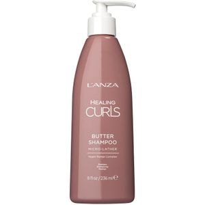 L'ANZA Healing Curls Butter Shampoo - Krullen Voor Een Romige en Kleurveilige Reiniging en Frisse Krullen - Parabeen- en Sulfaatvrij (236ml)