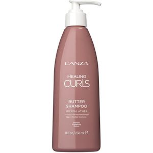 L’ANZA Healing Curls Butter Shampoo - Krullen Shampoo voor een Romige en Kleurveilige Reiniging en Frisse Krullen - Parabeen- en Sulfaatvrije Shampoo (236ml)