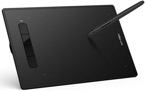 XP-PEN Star G960S Plus Grafietdienblad 9 x 6 inch tekentablet, met tilt-functie 8192 drukniveaus, pennenbakje met digitale gum