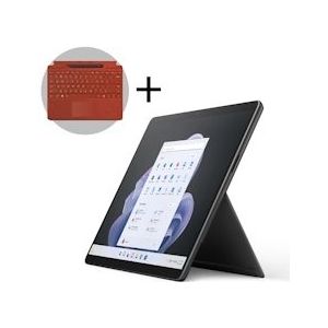 Microsoft Surface Pro 9 - Touchscreen - i5/8GB/256GB - 13 Inch - Graphite + Signature Type Cover + Pen - QWERTY - Poppy Red