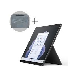 Microsoft Surface Pro 9 - Touchscreen - i5/8GB/256GB - 13 Inch - Graphite + Signature Type Cover + Pen - QWERTY - Platinum