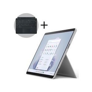 Microsoft Surface Pro 9 - Touchscreen - i5/8GB/256GB - 13 Inch - Platinum + Signature Type Cover - QWERTY - Zwart