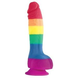 Colours - Pride Edition - Dildo met zuignap en ballen - 15,2 cm