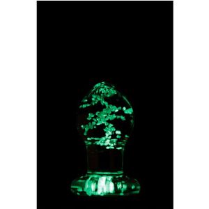 Glazen Buttplug Glow in  the Dark - Firefly