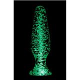 Glazen Buttplug - Glows In The Dark 10.5 cm