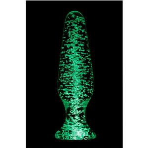 Glazen Buttplug - Glows In The Dark 10.5 cm