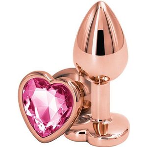 Buttplug met Roze Steen M - Rose*
