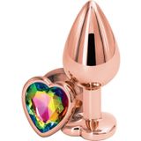NS Novelties - Rear Assets Rose Gold Heart M - Anal Toys Buttplugs Meerkleurig
