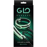 NS Novelties - Glo Collar And Leash - Bondage / SM Collar and leash Glow in the dark