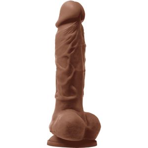 Oplaadbare vibrerende dildo 16 cm Colours Pleasures huidkleur