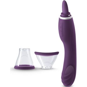 Inya - Triple Delight - Dubbelzijdige vivrator met zuigfunctie