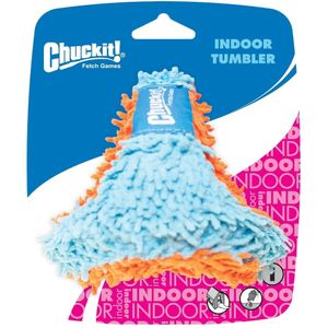 Chuckit! Indoor Tumbler - Hondenspeelgoed - Hondenspeeltje - Apporteerspeelgoed - Stuitert - Oranje/Blauw - 9 cm