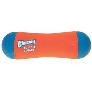 Chuckit! Tumble Bumper - Hondenspeelgoed - Apporteer speelgoed - Hondenspeeltje - Oranje/Blauw - ø 6 x 21 cm - M