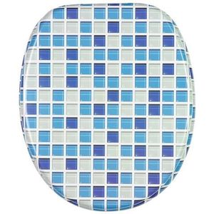 Sanilo WC-Sitz Mosaik Blau, mit Absenkautomatik