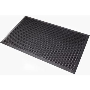 NOTRAX Vuilvangmat, geschikt voor rolstoelen, zwart, l x b = 900 x 700 mm
