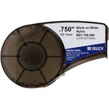 Brady M21-750-499 tape nylon | zwart op wit | 19,1mm x 4,88m