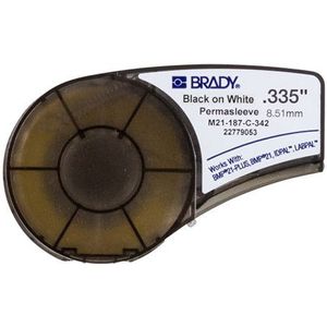 Brady - M21-187-C-342 Tape Krimpkous - Zwart op Wit - 8,51 mm x 2,10 m