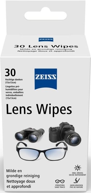 ZEISS Lens Wipes - 30 Reinigingsdoekjes - Microvezel