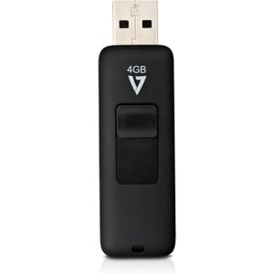 Micro SD geheugenkaart met adapter V7 VF24GAR-3E  Zwart 4 GB