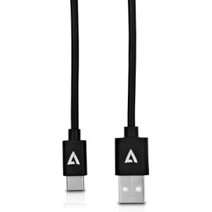 V7 V7U2AC-2M-BLK-1E USB 2.0A USB-C kabel, 2 m, zwart