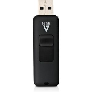 V7 VF216GAR-3E Slider USB 2.0 geheugenstick 16 GB zwart