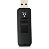 V7 Slide-In (32 GB, USB-A, USB 2.0), USB-stick, Zwart