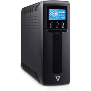 V7 - 1500VA - UPS - Zwart - Lijninteractief, 8 Aansluitingen, Automatische Spanningsregulering