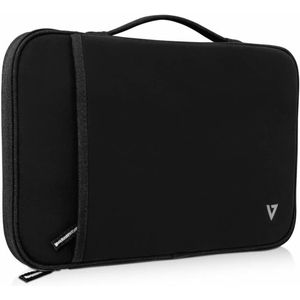 V7 CSE12HS-BLK-9E 12 inch notebook-beschermhoes met schouderriem voor Macbook of Chromebook, zwart
