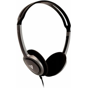 V7 HA310 lichtgewicht stereo hoofdtelefoon - zwart en grijs